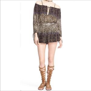 Free People So Divine Off The Shoulder Romper Sm